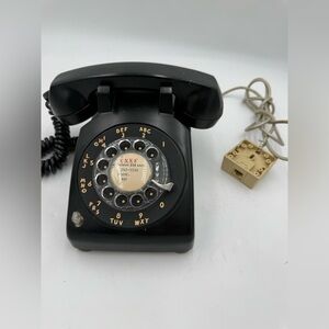 Vtg Bell System northern Electric Hearing Impaired Black Rotary Phone Model. 510